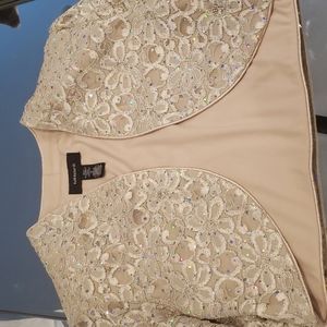 R&M richards sequin jacket in beige